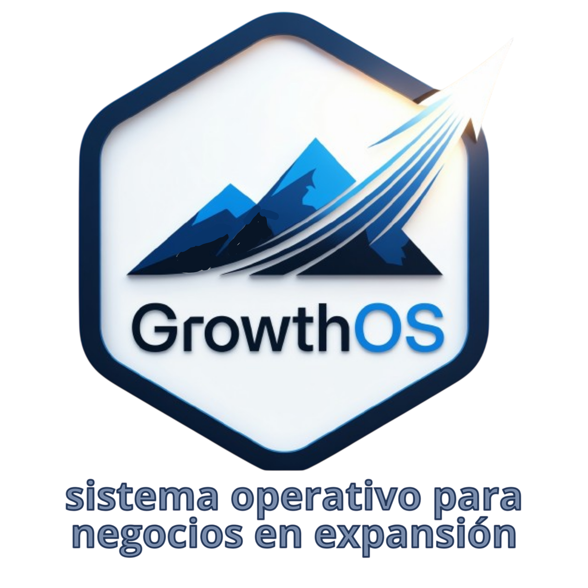 Growth OS — Logo con slogan